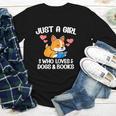Just A Girl Who Loves Dogs And Books Reading Dog Puppy Lover Youth Long Sleeve Tee