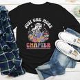 Just One More Chapter Skeleton Reading Book Bookworm Reader Youth Long Sleeve Tee