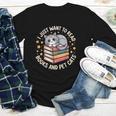 I Just Want To Read Books And Pet Cats Cat And Book Youth Long Sleeve Tee I Just Want To Read Books And Pet Cats Cat And Book Youth Long Sleeve Tee