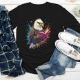 Kawaii Eagle Reads Book Reading Library Book Bookworm Youth Long Sleeve Tee
