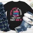 Knowledge Is Power Book Club Librarian Read Banned Books Youth Long Sleeve Tee Knowledge Is Power Book Club Librarian Read Banned Books Youth Long Sleeve Tee