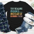 Library Advocacy Try Reading Books Instead Of Banning Them Youth Long Sleeve Tee Library Advocacy Try Reading Books Instead Of Banning Them Youth Long Sleeve Tee
