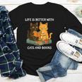 Life Is Better With Cats And Books Cute Cat Lover Youth Long Sleeve Tee Life Is Better With Cats And Books Cute Cat Lover Youth Long Sleeve Tee