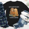 Life Is Better With Sloths And Books Cute Sloth Lover Youth Long Sleeve Tee Life Is Better With Sloths And Books Cute Sloth Lover Youth Long Sleeve Tee