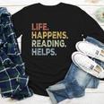 Life Happens Reading Helps Book Lovers Vinage Youth Long Sleeve Tee Life Happens Reading Helps Book Lovers Vinage Youth Long Sleeve Tee