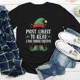Most Likely To Read A Book Matching Christmas Elf Youth Long Sleeve Tee Most Likely To Read A Book Matching Christmas Elf Youth Long Sleeve Tee