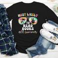 Most Likely To Read Books All Summer Teacher Student Youth Long Sleeve Tee