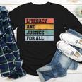 Literacy And Justice For All Stop Book Banning Banned Books Youth Long Sleeve Tee