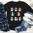 Literary Winter Reading Snowmen Cozy Book Lover Pattern Youth Long Sleeve Tee
