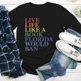 Live Life Like a Book Florida Would Ban LGBTQ Rainbow Flag Youth Long Sleeve Tee