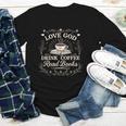 Love God Drink Coffee Read Books Coffee & Jesus Youth Long Sleeve Tee