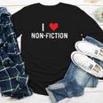 I Love Non Fiction Heart Books Reading Writing Writer Read Youth Long Sleeve Tee