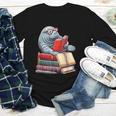 Manatee Reading Books Matching Bookworm Readers Librarian Youth Long Sleeve Tee