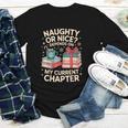 Naughty Or Nice Depends On My Current Chapter Book Lover Youth Long Sleeve Tee