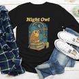 Night Owl Cozy Reading Tea Coffee Lover Bookworm Cute Youth Long Sleeve Tee
