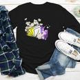 Non-Binary Book Lover Nonbinary Daisy LGBT Reading Pride Youth Long Sleeve Tee