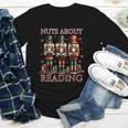 Nuts About Reading Nutcracker Reading Book Lover Christmas Youth Long Sleeve Tee