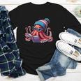 Octopus Reading Book Kraken Book Lover Youth Long Sleeve Tee