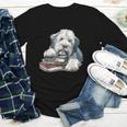 Old English Sheepdog Books Reading Dog Breed Graphic Youth Long Sleeve Tee