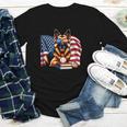 Patriotic German Shepherd Dog Books Baseball American Flag Youth Long Sleeve Tee