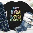 Pet Dogs Read Books Be Happy Dog Lover Youth Long Sleeve Tee