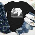 Polar Bear Reading Book Pajama Sleep Youth Long Sleeve Tee