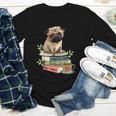 Pug Dog Reading Book Coffee Read Books Be Kind Stay Weird Youth Long Sleeve Tee