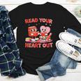 Read Your Heart Out Valentine Reading Book Girl Kid Teacher Youth Long Sleeve Tee