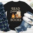 Read S'More Books Campfire Reading Book Lovers Camper Youth Long Sleeve Tee