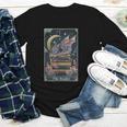The Reader Tarot Card Book Dragon Romantasy Fantasy Bookish Youth Long Sleeve Tee