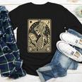 The Reader Tarot Card Book Lover Skeleton Reading Book Youth Long Sleeve Tee