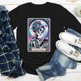 The Reader Tarot Card Reading Skeleton Skull Book Lover Youth Long Sleeve Tee