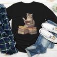 Reading Cat Book Lover Youth Long Sleeve Tee