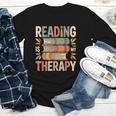 Reading Is My Therapy Book Lover Youth Long Sleeve Tee