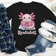 Readsalotl Axolotl Reading Cute Book Lover Bookworm Youth Long Sleeve Tee