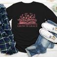 Retro Grow In Grace Wildflower Book Christian Bible Verse Youth Long Sleeve Tee