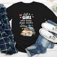 Retro Just A Girl Who Love Dogs Books And Coffee Bookworm Youth Long Sleeve Tee