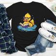 Rubber Duck Reading Book Swim Rubber Duckling Rubber Duckie Youth Long Sleeve Tee