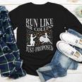 Run Like Mr Collins Just Proposed Vintage Book Quote Youth Long Sleeve Tee Run Like Mr Collins Just Proposed Vintage Book Quote Youth Long Sleeve Tee