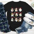 Santa Ghost Reading Books Christmas Library Teacher Youth Long Sleeve Tee