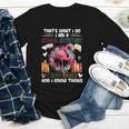 School Secretary Read Books And Know Things Flowers Flamingo Youth Long Sleeve Tee