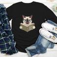 Siamese Cat Reading Book How To Train Your Human Humorous Youth Long Sleeve Tee