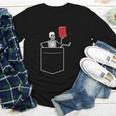 Skeleton Books Read Book Reading Librarian Across America Youth Long Sleeve Tee