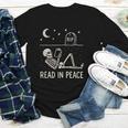 Skeleton Read In Peace Halloween Book Graphic Bookish Youth Long Sleeve Tee Skeleton Read In Peace Halloween Book Graphic Bookish Youth Long Sleeve Tee