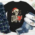 Skeleton Reading Book Christmas Teacher Librarian Book Lover Youth Long Sleeve Tee Skeleton Reading Book Christmas Teacher Librarian Book Lover Youth Long Sleeve Tee