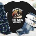 Skier BOOKS ARE GREAT BUT SKIS ARE BETTER Vintage Youth Long Sleeve Tee