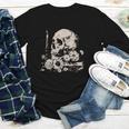 Skull Books Flowers Goth Reader Grunge Dark Alt Aesthetic Youth Long Sleeve Tee Skull Books Flowers Goth Reader Grunge Dark Alt Aesthetic Youth Long Sleeve Tee