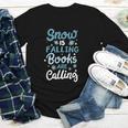 Snow Is Falling Books Are Calling Youth Long Sleeve Tee