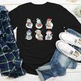 Snowman Reading Book Santa Christmas Bookish Teacher Youth Long Sleeve Tee Snowman Reading Book Santa Christmas Bookish Teacher Youth Long Sleeve Tee