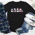 Snowman Reading Books Teacher Librarian Bookworm Christmas Youth Long Sleeve Tee